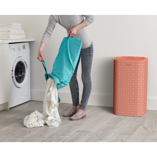 Cesto portabiancheria in tessuto rosa 60 l Tota Pop - Joseph Joseph-image-1