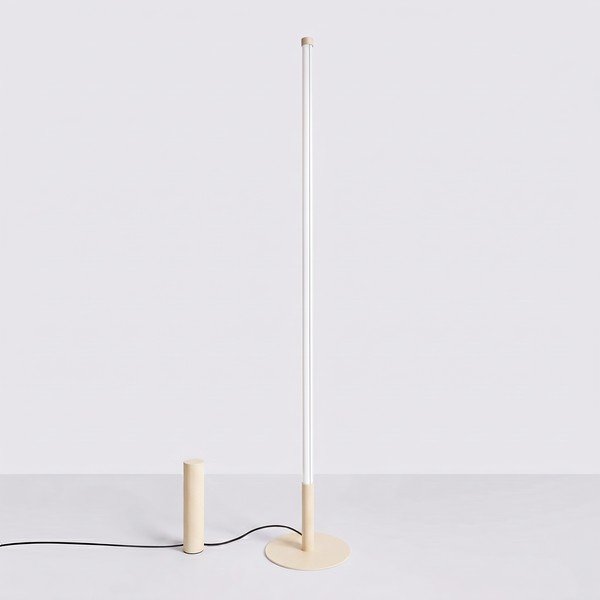 Lampada da terra LED beige in metallo (altezza totale 150 cm) TRANG – Thoro-image-4