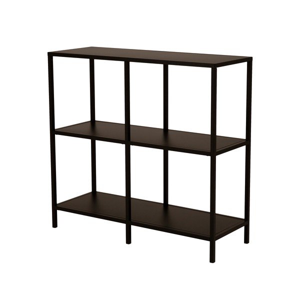 Scaffale in metallo nero, larghezza 100 cm Lite - Canett-image-2