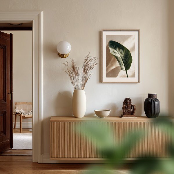 Dipinto stampato con cornice inclusa 50x70 cm Strelizia Leaf – Styler-image-1