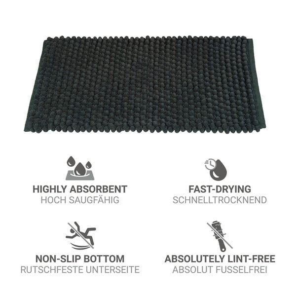 Tappetino per il bagno verde scuro in tessuto 50x80 cm Solivo – Wenko-image-4