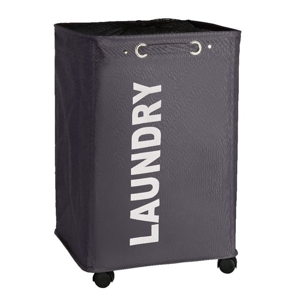 Cesto portabiancheria Quadro grigio, 79,2 l Corno - Wenko-image-2