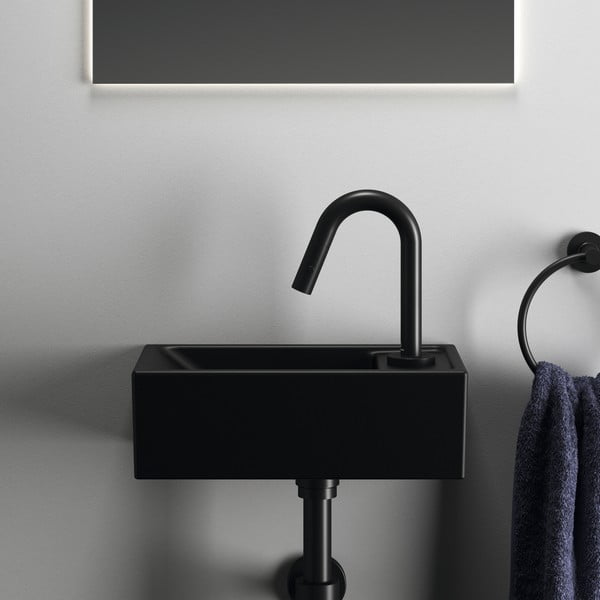 Lavabo in ceramica nero opaco37x21 cm i.Life S - Ideal Standard-image-4