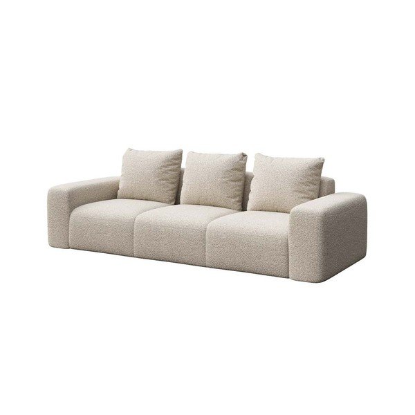 Divano beige rivestito in bouclé 287 cm Monce – Rodier-image-2