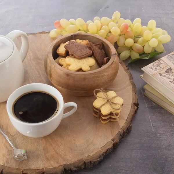 Ciotola in legno di colore naturale Mango - Orion-image-1