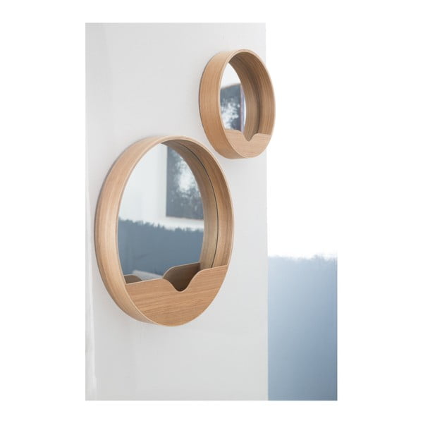 Specchio da parete con vano portaoggetti Round Wall, ⌀ 60 cm - Zuiver-image-1