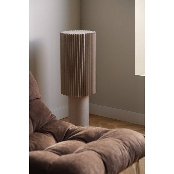 Lampada da terra beige in tessuto (altezza totale 80 cm) Harriet – Jotex-image-2