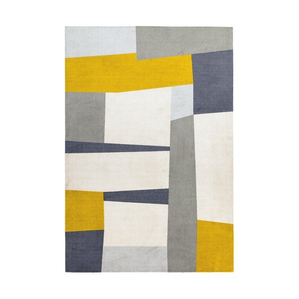 Tappeto giallo e grigio Riley Carso, 200 x 290 cm - Asiatic Carpets