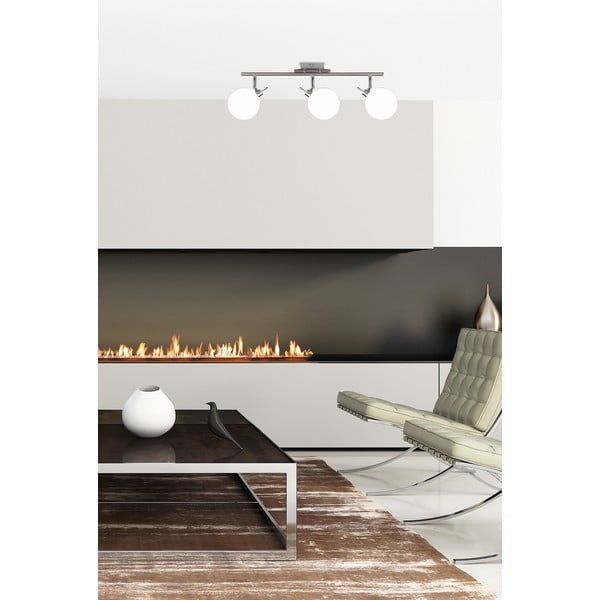 Lampada da soffitto in argento con paralume in vetro 12x62 cm Ghost - Candellux Lighting-image-1
