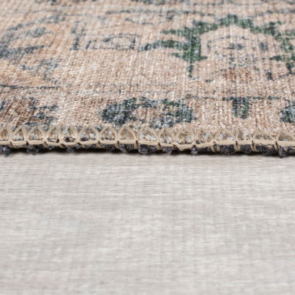 Tappeto verde lavabile 115x170 cm Beau Floral – Flair Rugs-image-4