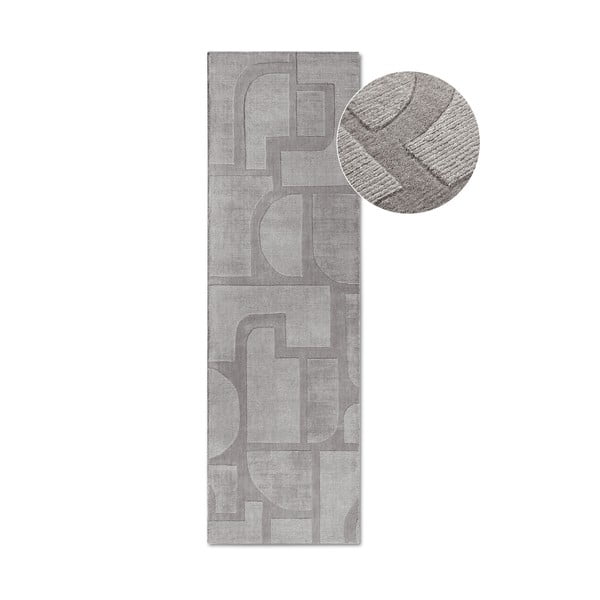 Passatoia grigia in lana tessuta a mano 80x250 cm Alexis - Villeroy&Boch