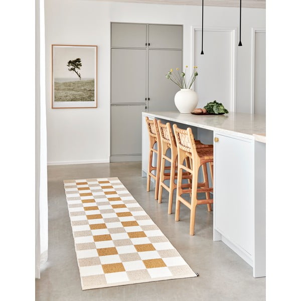 Passatoia da interno/esterno giallo ocra/beige 70x300 cm Pix Vanilla Ochre – Pappelina-image-2