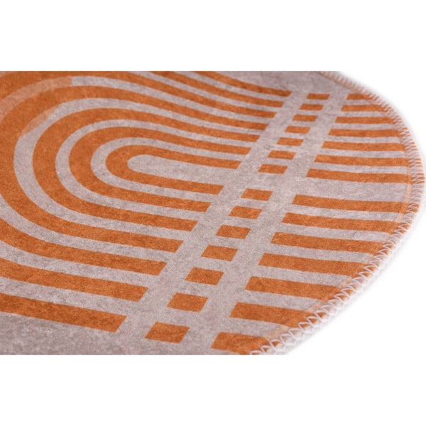 Tappeto rotondo giallo/grigio ø 100 cm - Vitaus-image-2