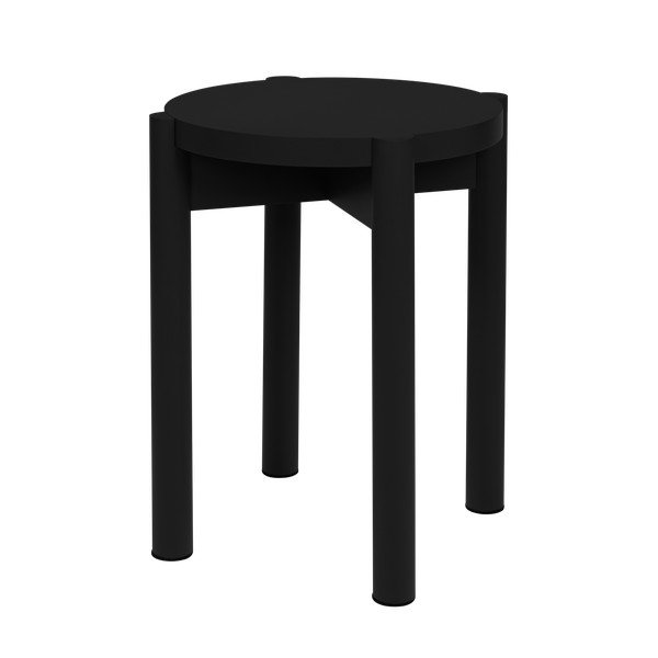 Sgabello nero in faggio massiccio Hopp – noo.ma