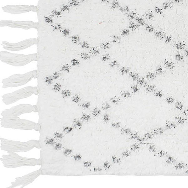 Tappetino per il bagno bianco 50x80 cm Latika – douceur d'intérieur-image-1