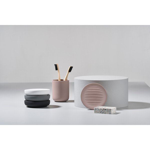 Tazza in gres rosa per spazzolini da denti Ume - Zone-image-4