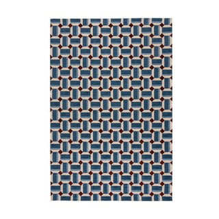 Tappeto blu 155x230 cm Lennox Geometric - Flair Rugs