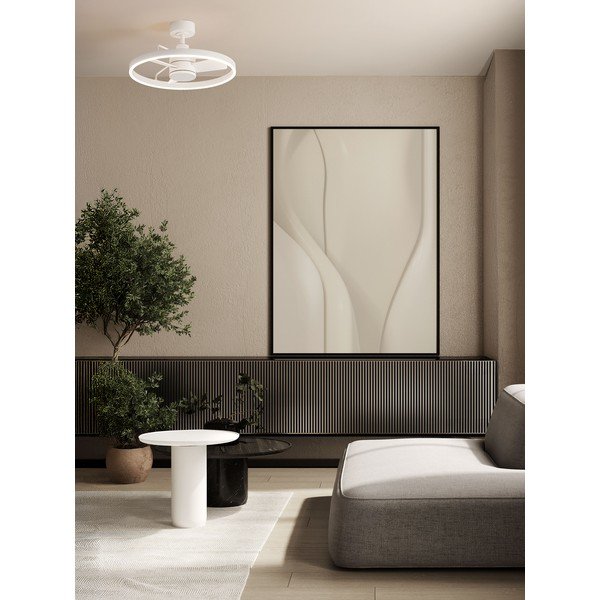 Plafoniera LED bianca in metallo con intensità regolabile Lunair – Nova Luce-image-1