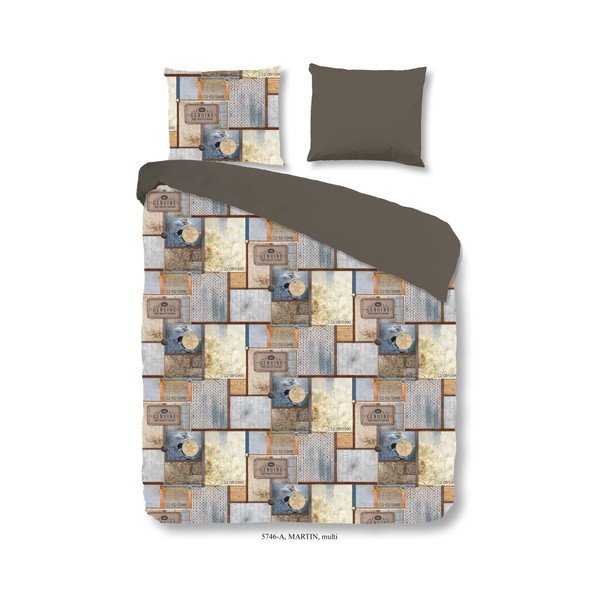 Biancheria da letto in cotone per letto matrimoniale Martin, 200 x 200 cm - Good Morning