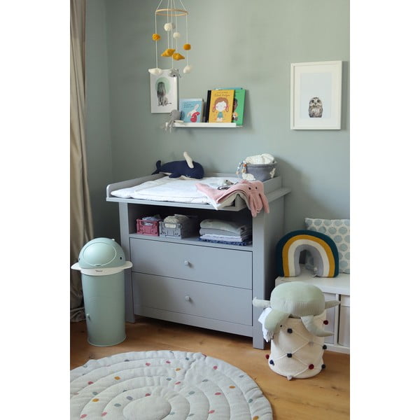 Cestino in plastica color menta per pannolini 25 l Whale - Kindsgut-image-3