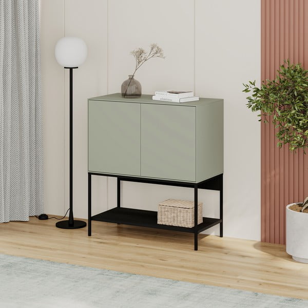 Mobile verde-nero 80x90x40 cm Amira - Marckeric-image-3