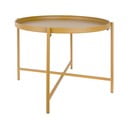 Tavolino da salotto rotondo giallo ocra in metallo ø 50 cm Meseta  – Leitmotiv