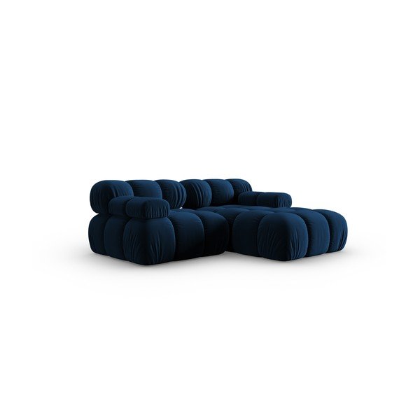 Divano angolare in velluto blu (angolo destro) Bellis - Micadoni Home-image-3
