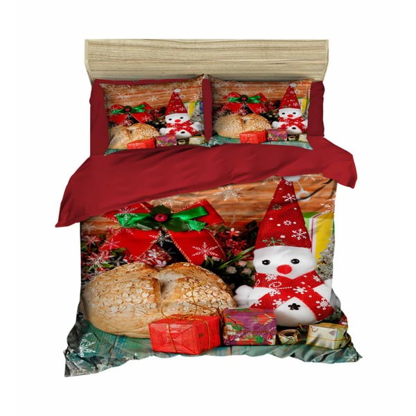 Biancheria da letto natalizia per letto matrimoniale con lenzuolo Stefano, 160 x 220 cm - Mijolnir