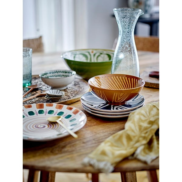 Piatto in gres verde-marrone ø 27 cm Shama - Bloomingville-image-1