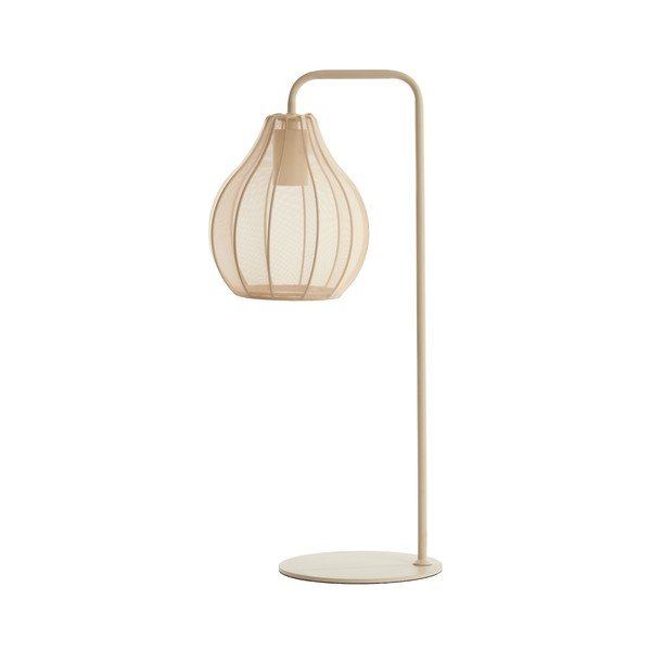 Lampada da tavolo beige con paralume in tessuto (altezza 60,5 cm) Elati - Light & Living