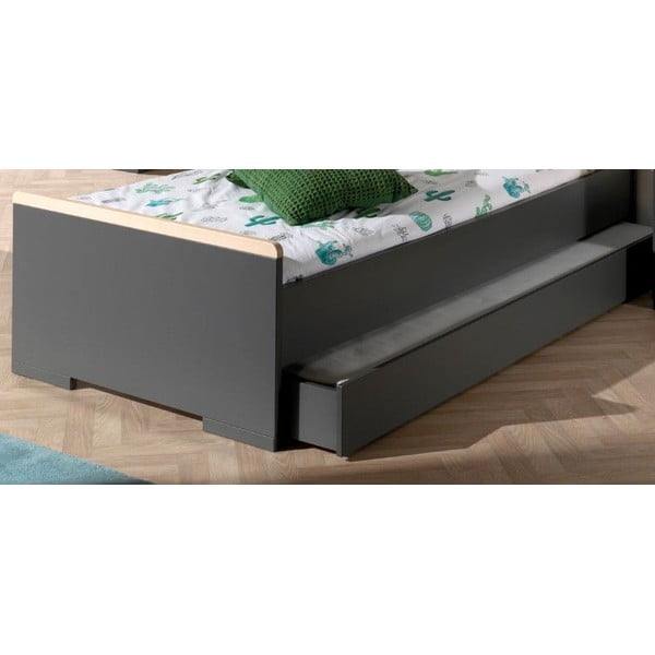 Cassetto grigio sotto il letto per bambini 90x200 cm London - Vipack-image-1