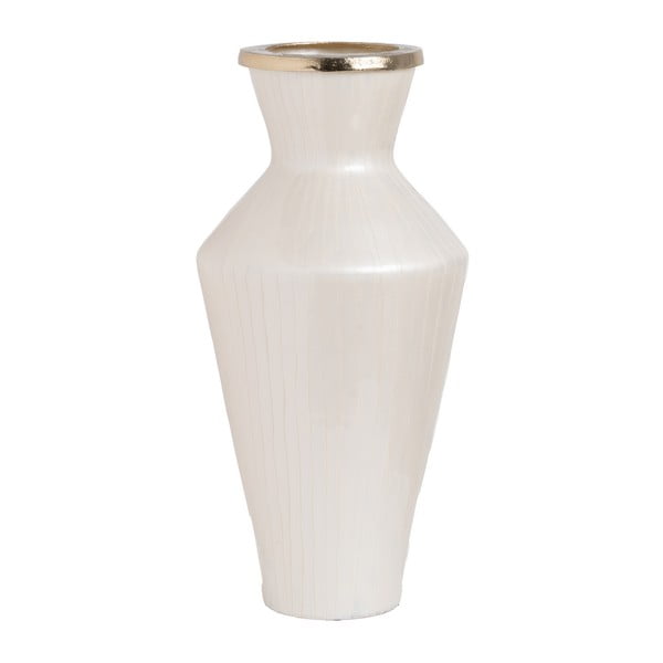 Vaso bianco in vetro alto (altezza totale 57 cm) Linea – Ixia