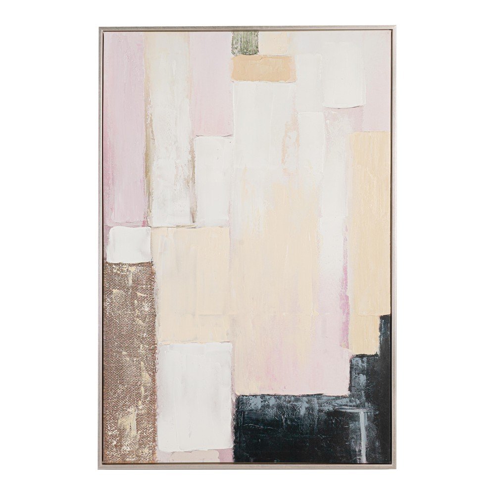 Dipinto stampato/con elementi dipinti a mano con cornice inclusa/dipinto su tela 80x120 cm Meldert – Yes Everyday | Quadri