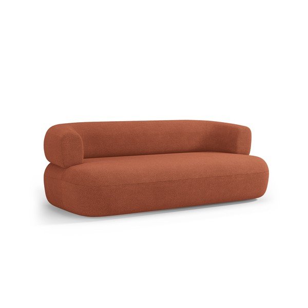 Divano color terracotta con rivestimento in bouclé 178 cm Jenny – Micadoni -image-1