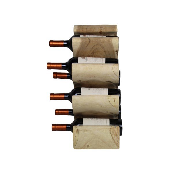 Portabottiglie in legno esotico per 6 bottiglie - HSM collection-image-2