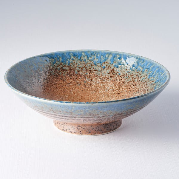 Ciotola da ramen in ceramica beige-blu Earth & Sky, ø 25 cm Earth & Sky - MIJ-image-4
