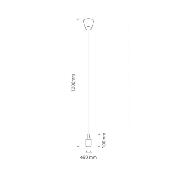 Lampada a sospensione grigia senza paralume Vintage - SULION-image-1