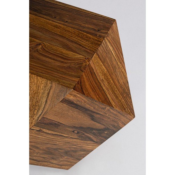 Tavolino da salotto colore naturale scuro in legno sheesham massiccio 42x42 cm Egypt – Bizzotto-image-4