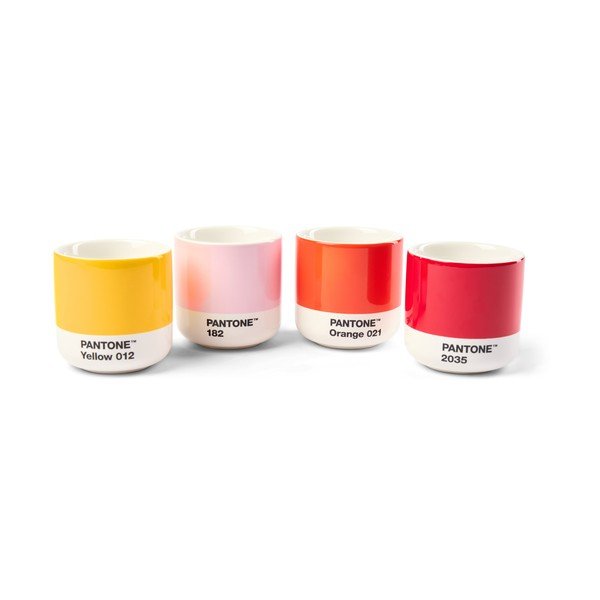 Tazzine in set per espresso in porcellana 4 pz 100 ml Macchiato – Pantone