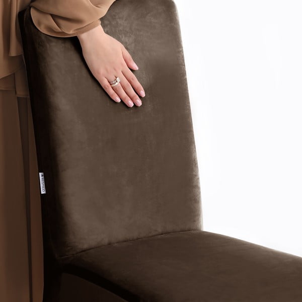 Coprisedia marrone con rivestimento elastico per sedie 48 cm Sento – Restilo-image-4