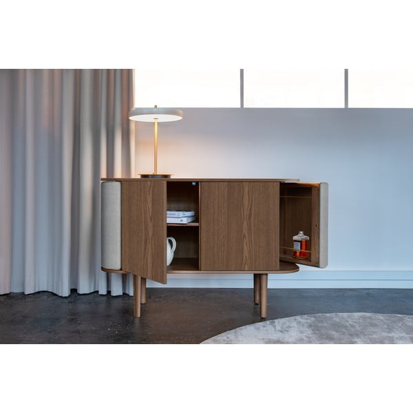 Cassettiera bassa grigio-marrone in rovere 109x75 cm Treasures - UMAGE-image-1