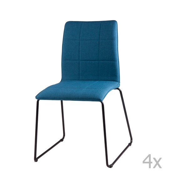 Set di 4 sedie da pranzo blu scuro Malina - sømcasa