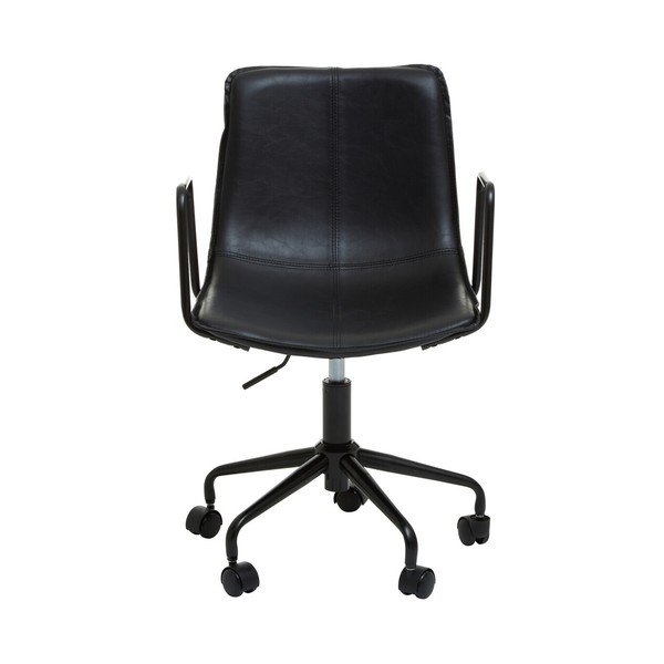 Sedia da ufficio nera in similpelle Branson – Premier Housewares-image-2