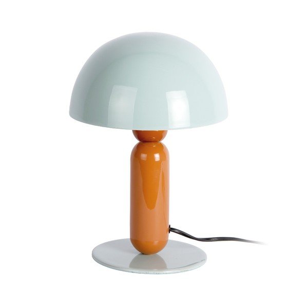 Lampada da tavolo arancione/blu polveroso in metallo (altezza totale 30 cm) Firenze round – Leitmotiv
