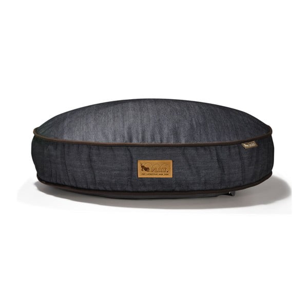 Cuccia in blu scuro per cane 65,5x70 cm Round Bed Denim Medieval Blue / Dark Chocolate S – P.L.A.Y.