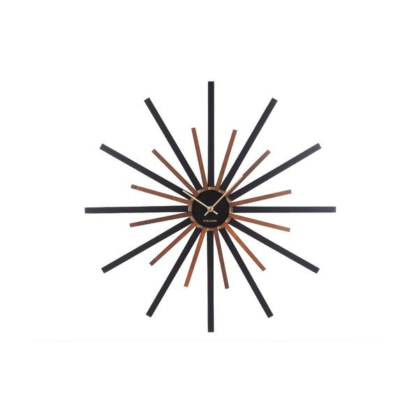 Orologio da parete nero e marrone Diva, ø 60 cm - Karlsson