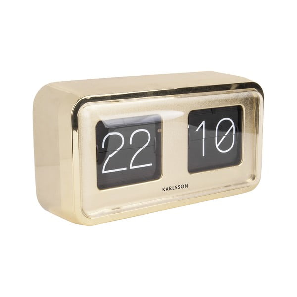 Orologio da tavolo placcato oro Bold Flip - Karlsson-image-2