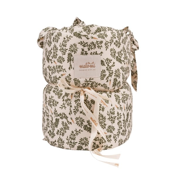 Coprimaterasso per culla 180 cm Green Floral - Malomi Kids