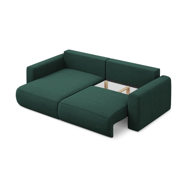 Divano angolare verde allungabile/con contenitore (con penisola a sinistra/con chaise lounge) Kapua – Makamii-image-3