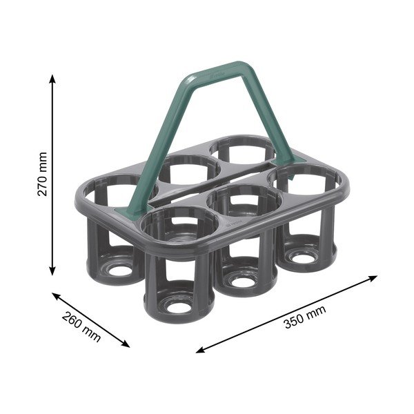 Portabottiglie in plastica grigio - Rotho-image-1